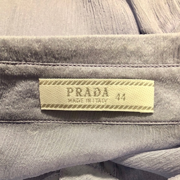 Lilac Silk Ruffled Prada Blouse/Button-Down - Picture 15 of 15